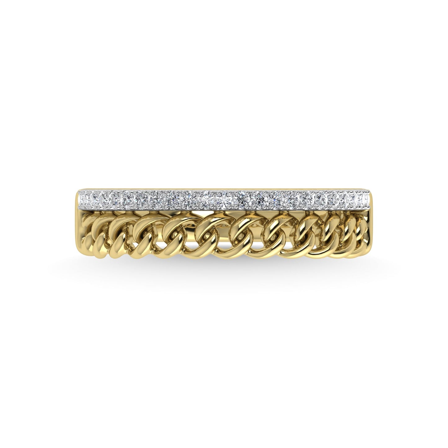 14K Yellow Gold Diamond 1/8 Ct.Tw. Fashion Ring