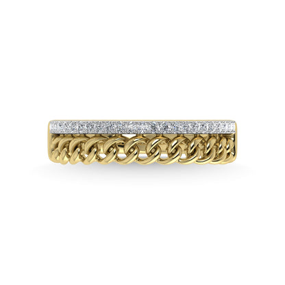 14K Yellow Gold Diamond 1/8 Ct.Tw. Fashion Ring