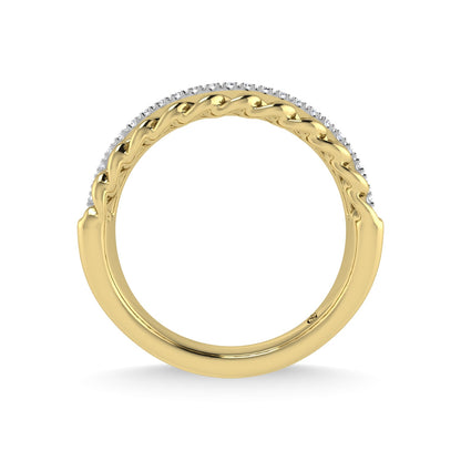 14K Yellow Gold Diamond 1/8 Ct.Tw. Fashion Ring