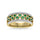 14K Yellow Gold Diamond and Emerald 1/2 Ct.Tw. Fashion Ring