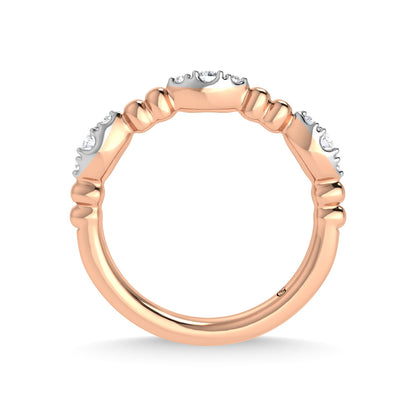 14K Rose Gold Diamond 1/5 Ct.Tw. Stackable Band