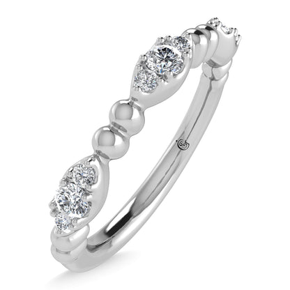 14K White Gold Diamond 1/5 Ct.Tw. Stackable Band