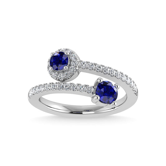 14K White Gold Diamond 7/8 Ct.Tw. Fashion Ring