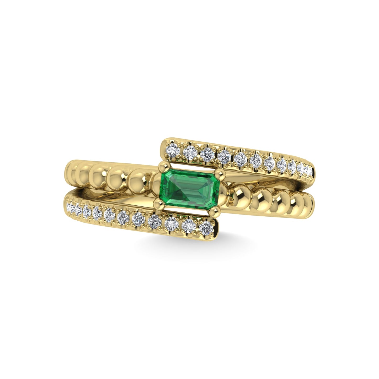 14K Yellow Gold Diamond 5/8 Ct.Tw. Fashion Ring