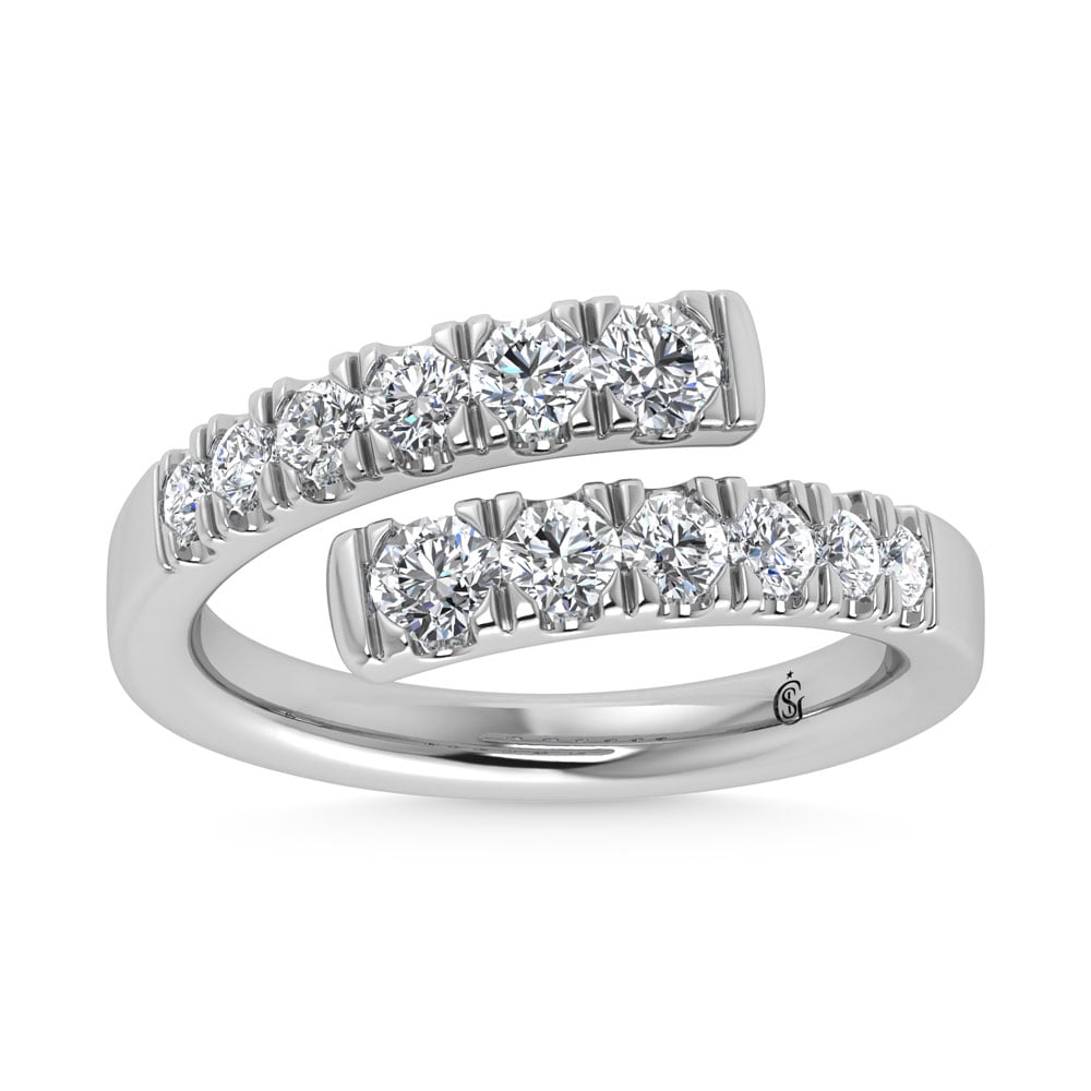 14K White Gold Diamond 7/8 Ct.Tw. Fashion Ring