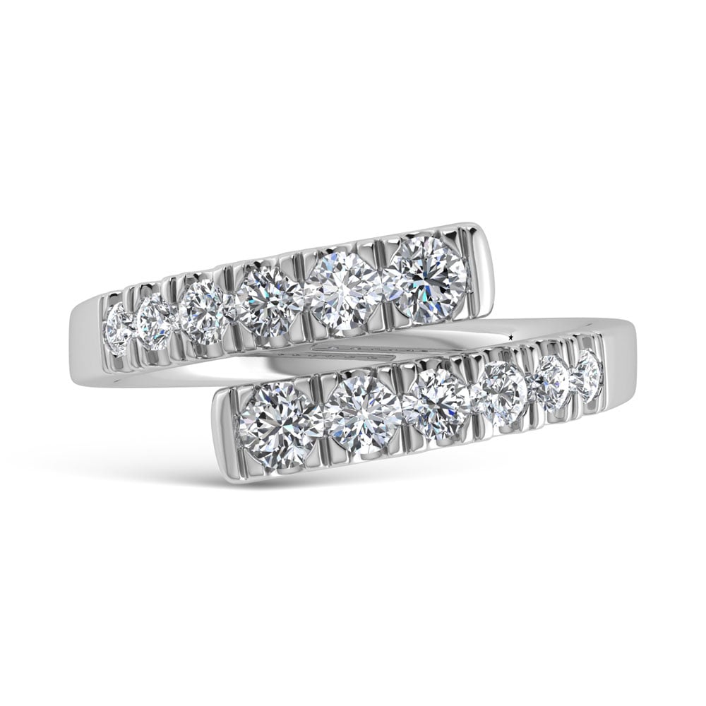 14K White Gold Diamond 7/8 Ct.Tw. Fashion Ring