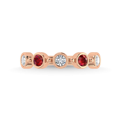 14K Rose Gold Diamond 5/8 Ct.Tw. Stackable Band