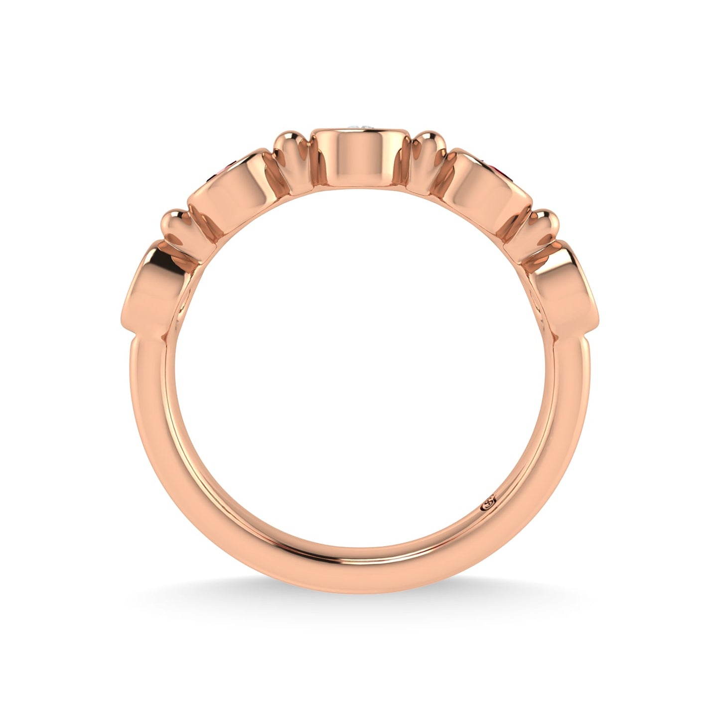 14K Rose Gold Diamond 5/8 Ct.Tw. Stackable Band