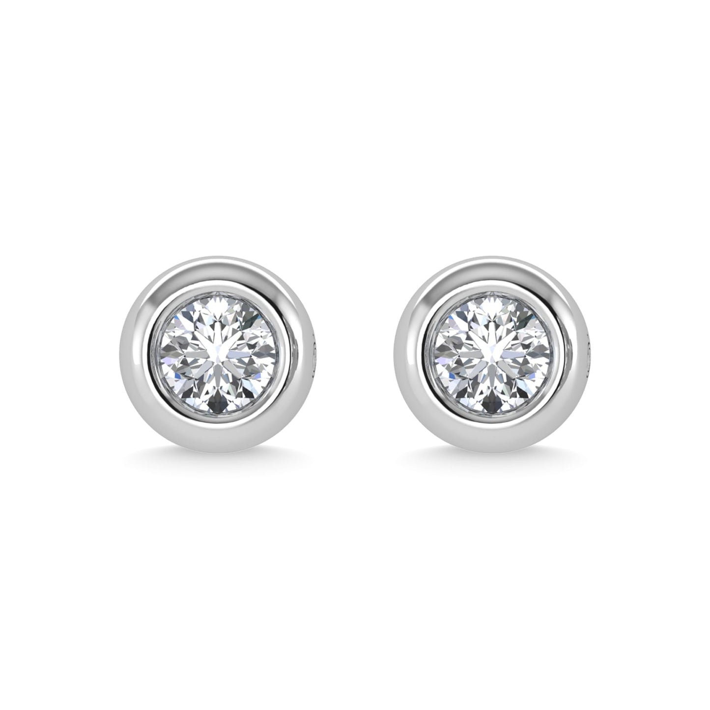 14K White Gold Diamond 1/5 Ct.Tw. Stud Earrings