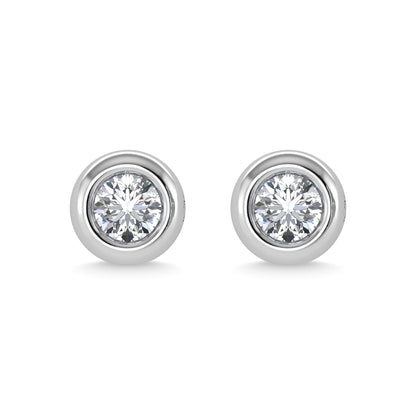 14K White Gold Diamond 1/5 Ct.Tw. Stud Earrings