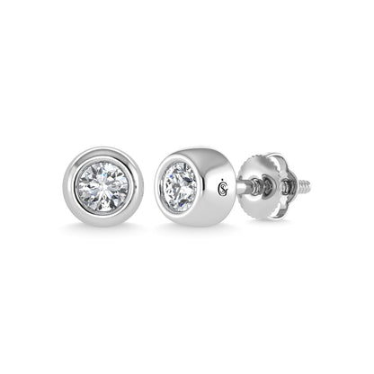 14K White Gold Diamond 1/3 Ct.Tw. Stud Earrings
