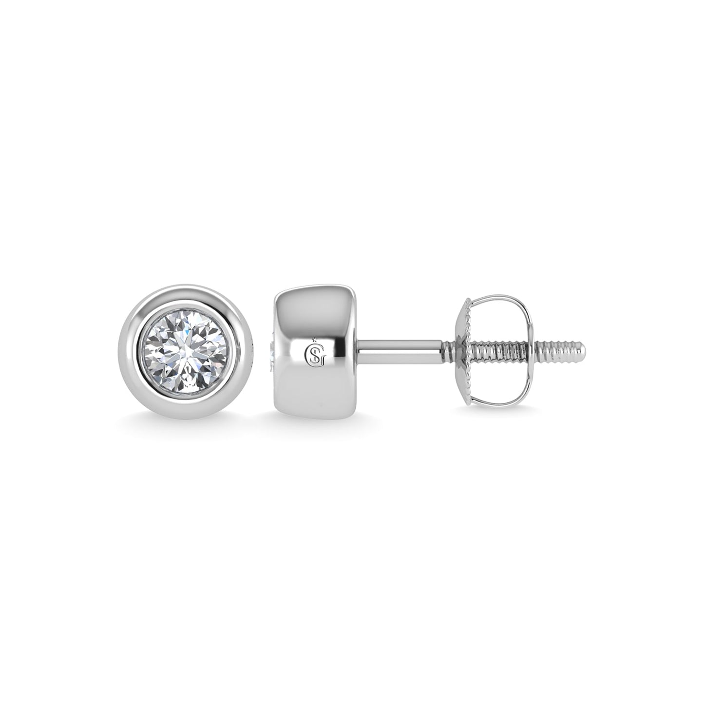 14K White Gold Diamond 1/3 Ct.Tw. Stud Earrings