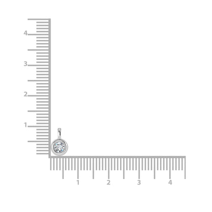 14K White Gold Diamond 1/5 Ct.Tw. Solitaire Pendant