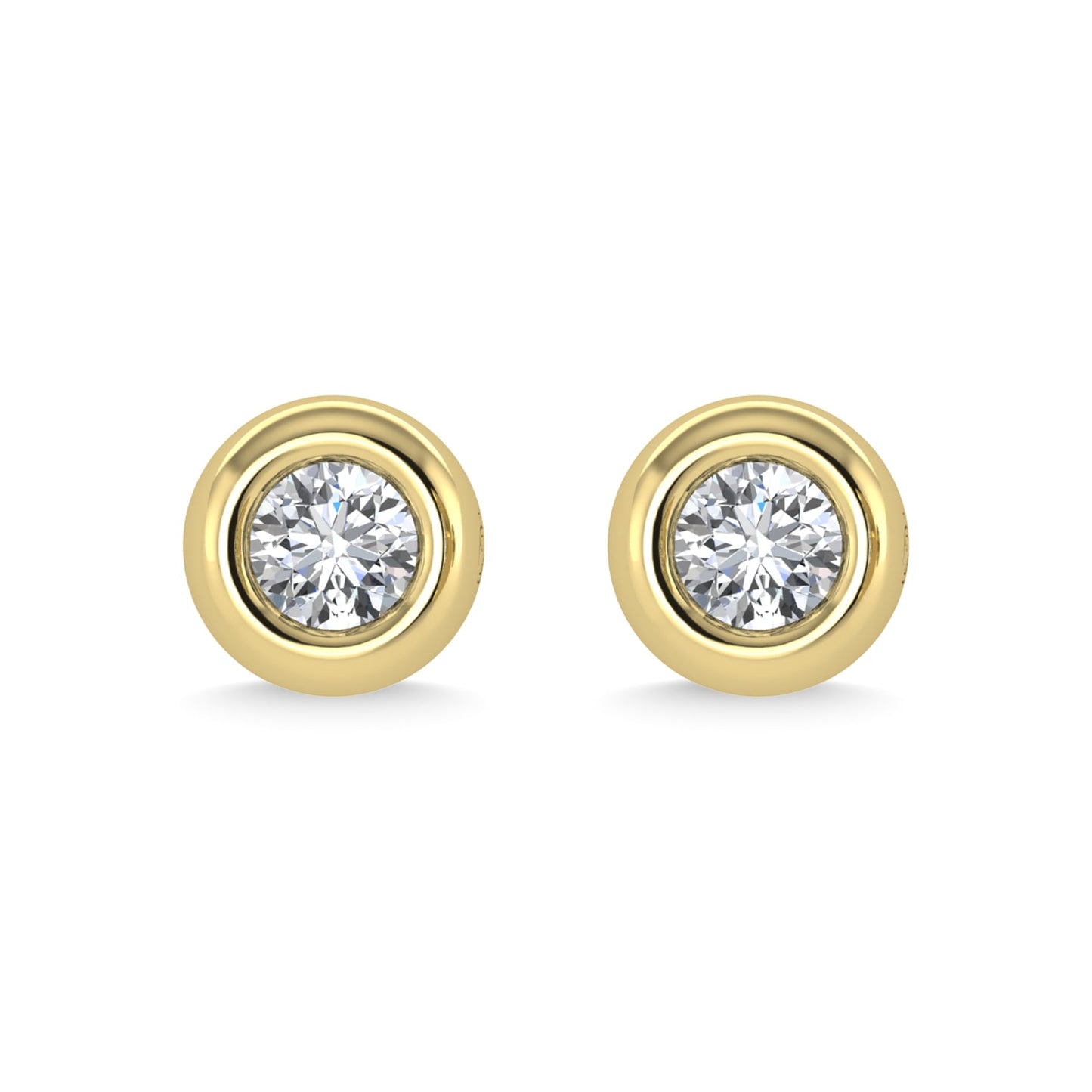 14K Yellow Gold Diamond 1/10 Ct.Tw. Stud Earrings