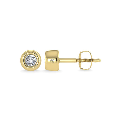14K Yellow Gold Diamond 1/10 Ct.Tw. Stud Earrings