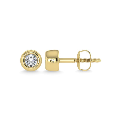 14K Yellow Gold Diamond 1/5 Ct.Tw. Stud Earrings