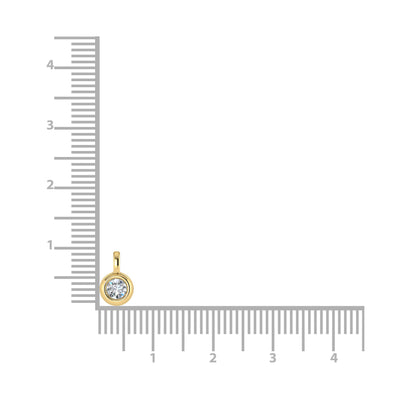 14K Yellow Gold Diamond 1/5 Ct.Tw. Solitaire Pendant