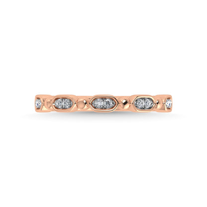 14K Rose Gold Diamond 1/20 Ct.Tw. Stackable Band