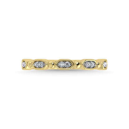 14K Yellow Gold Diamond 1/20 Ct.Tw. Stackable Band