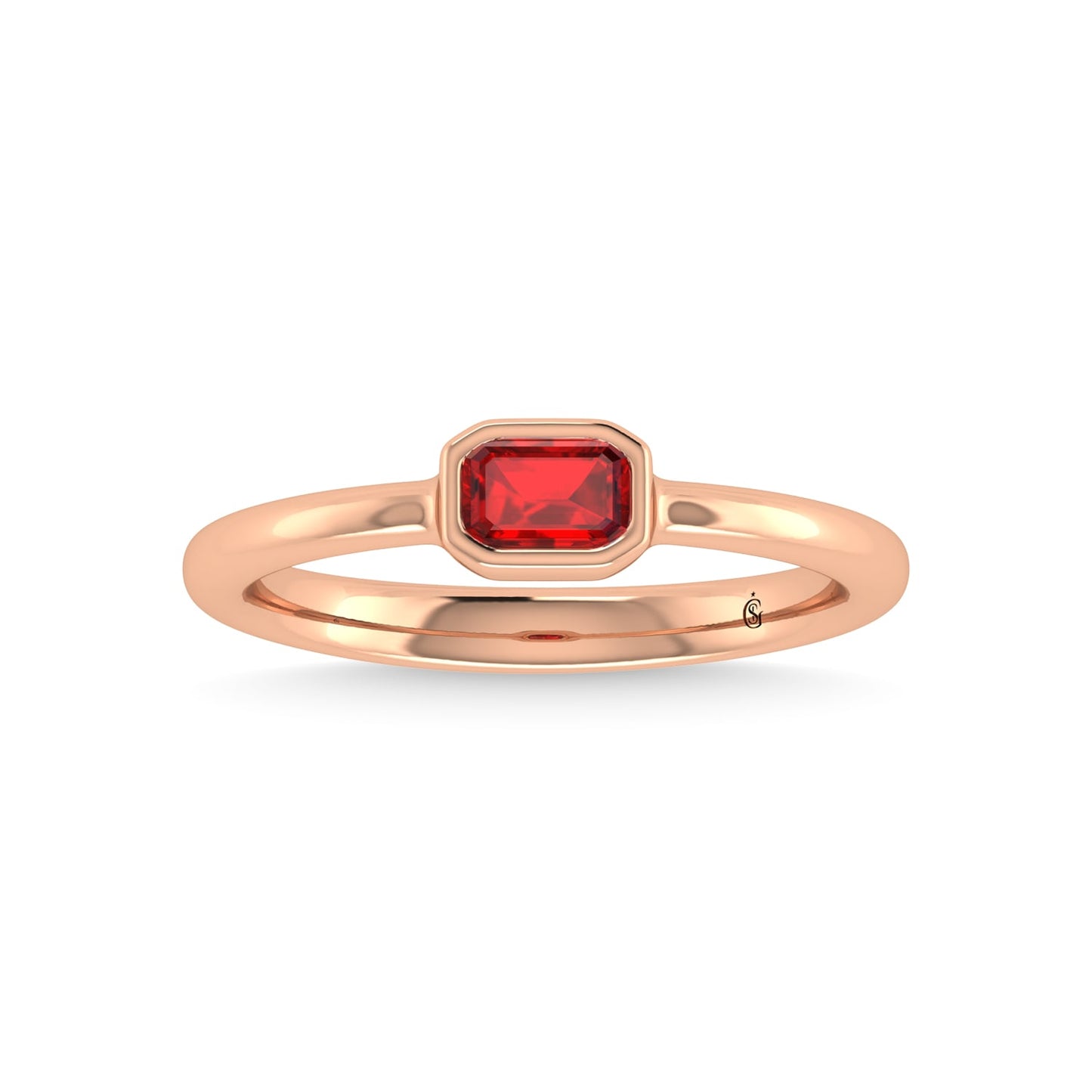 14K Rose Gold Ruby 1/3 Ct.Tw. Fashion Ring