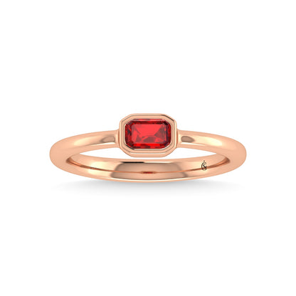 14K Rose Gold Ruby 1/3 Ct.Tw. Fashion Ring
