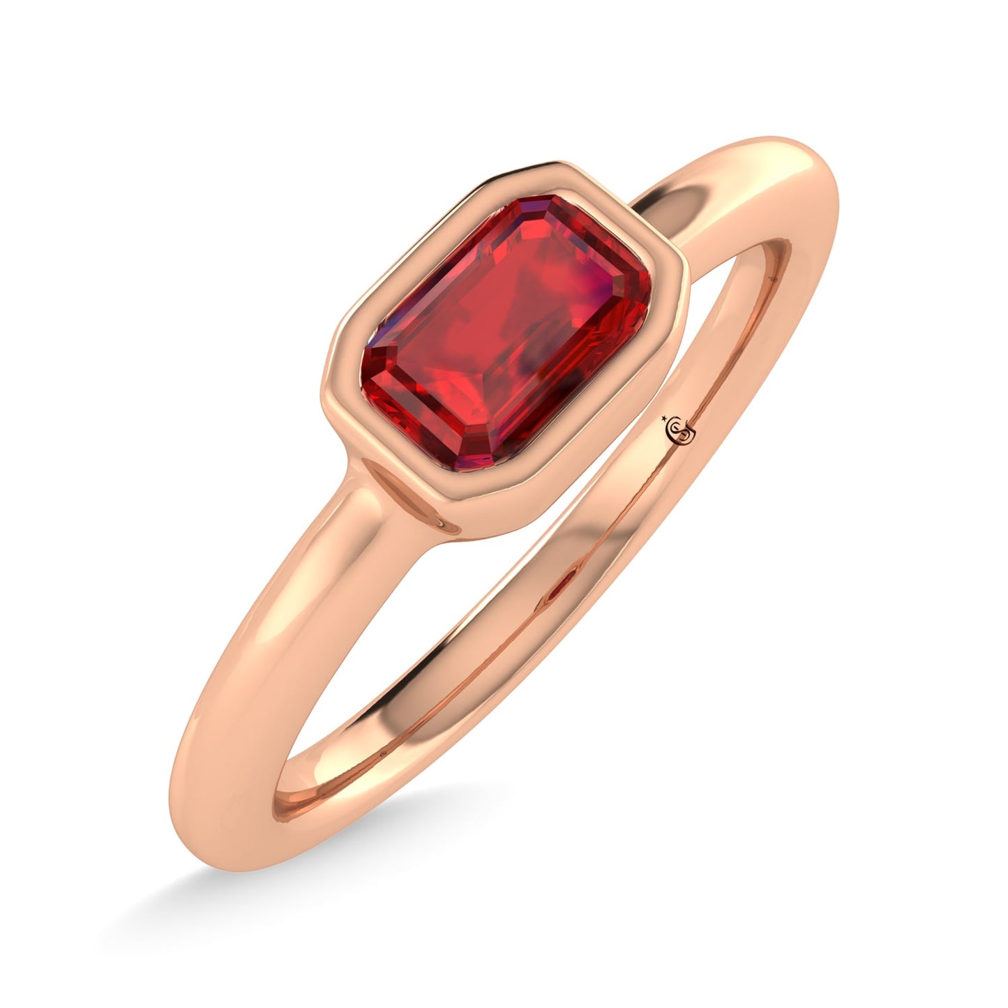 14K Rose Gold Ruby 1/3 Ct.Tw. Fashion Ring