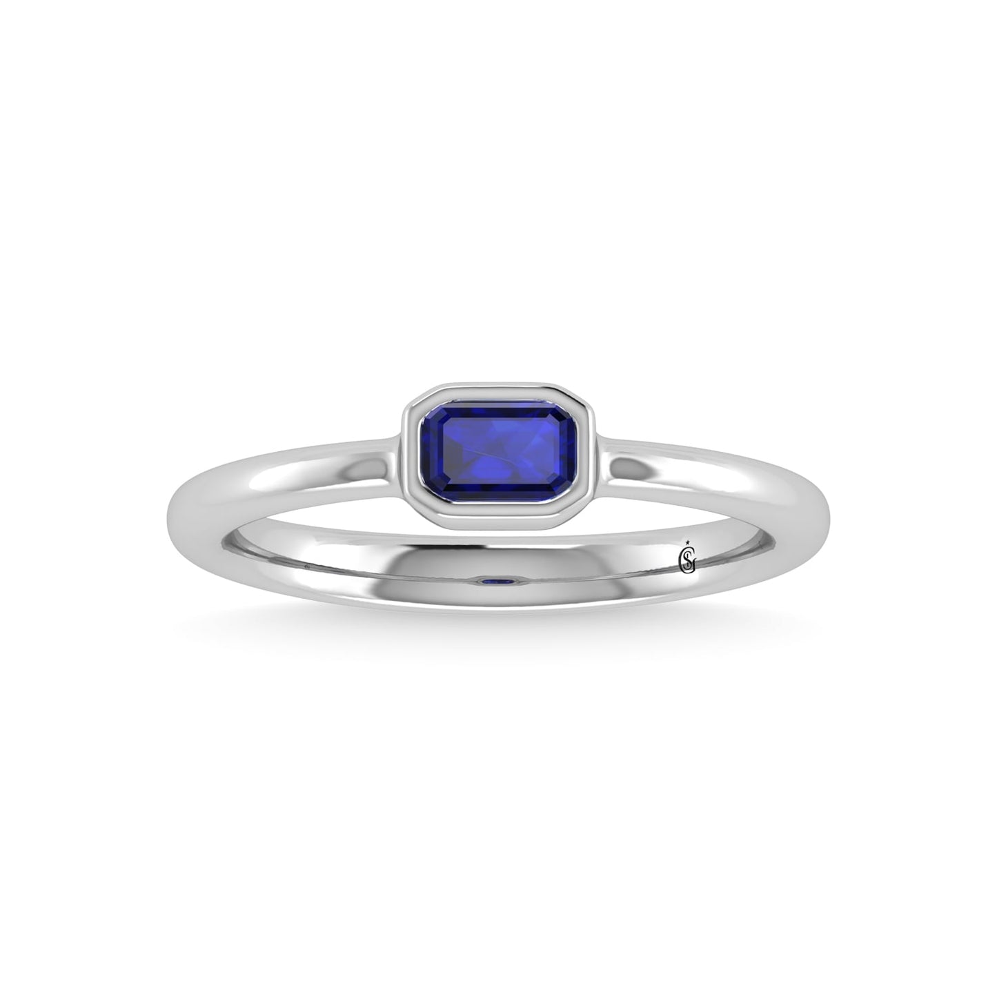 14K White Gold Blue Sapphire 1/3 Ct.Tw. Fashion Ring