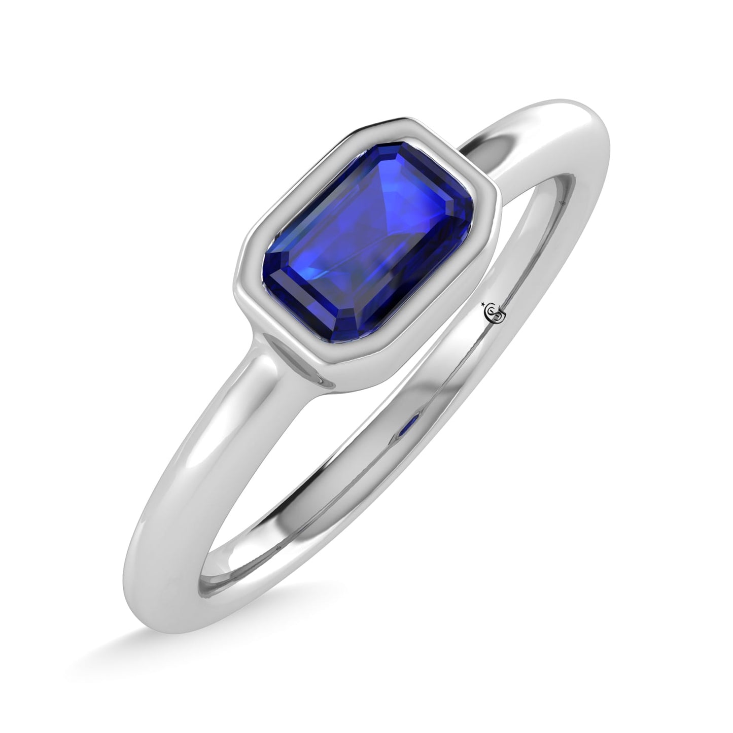 14K White Gold Blue Sapphire 1/3 Ct.Tw. Fashion Ring