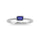 14K White Gold Diamond 3/8 Ct.Tw. And Blue Sapphire Fashion Ring