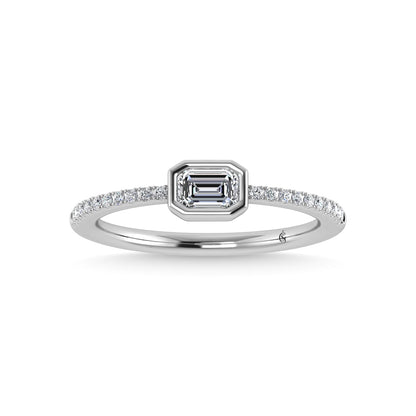 14K White Gold Diamond 3/8 Ct.Tw. Fashion Ring