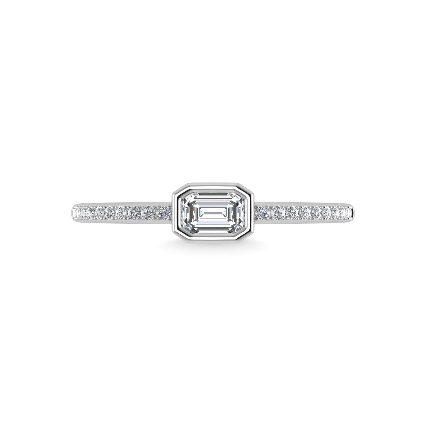 14K White Gold Diamond 3/8 Ct.Tw. Fashion Ring