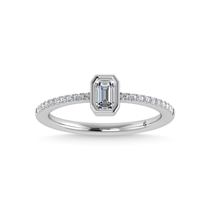 14K White Gold Diamond 3/8 Ct.Tw. Fashion Ring