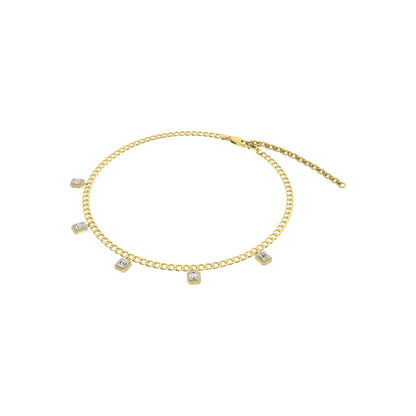 14K Yellow Gold Diamond 1 1/4 Ct.Tw. Cuban Necklace