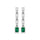 14K White Gold Emerald and Diamond 3/4 Ct.Tw. Fashion Earrings