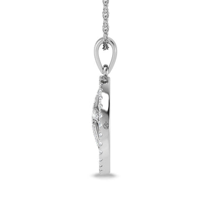 14K White Gold Diamond 1/2 Ct.Tw. Starfish Pendant