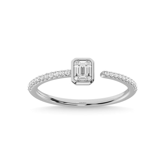 14K White Gold Diamond 1/6 Ct.Tw. Fashion Ring