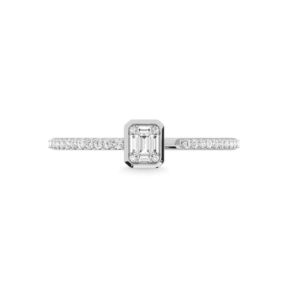 14K White Gold Diamond 1/6 Ct.Tw. Fashion Ring