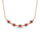 10K Rose Gold Diamond 3/8 Ct.Tw. And Ruby Necklace