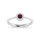 14K White Gold Ruby and Diamond 1/3 Ct.Tw. Fashion Ring