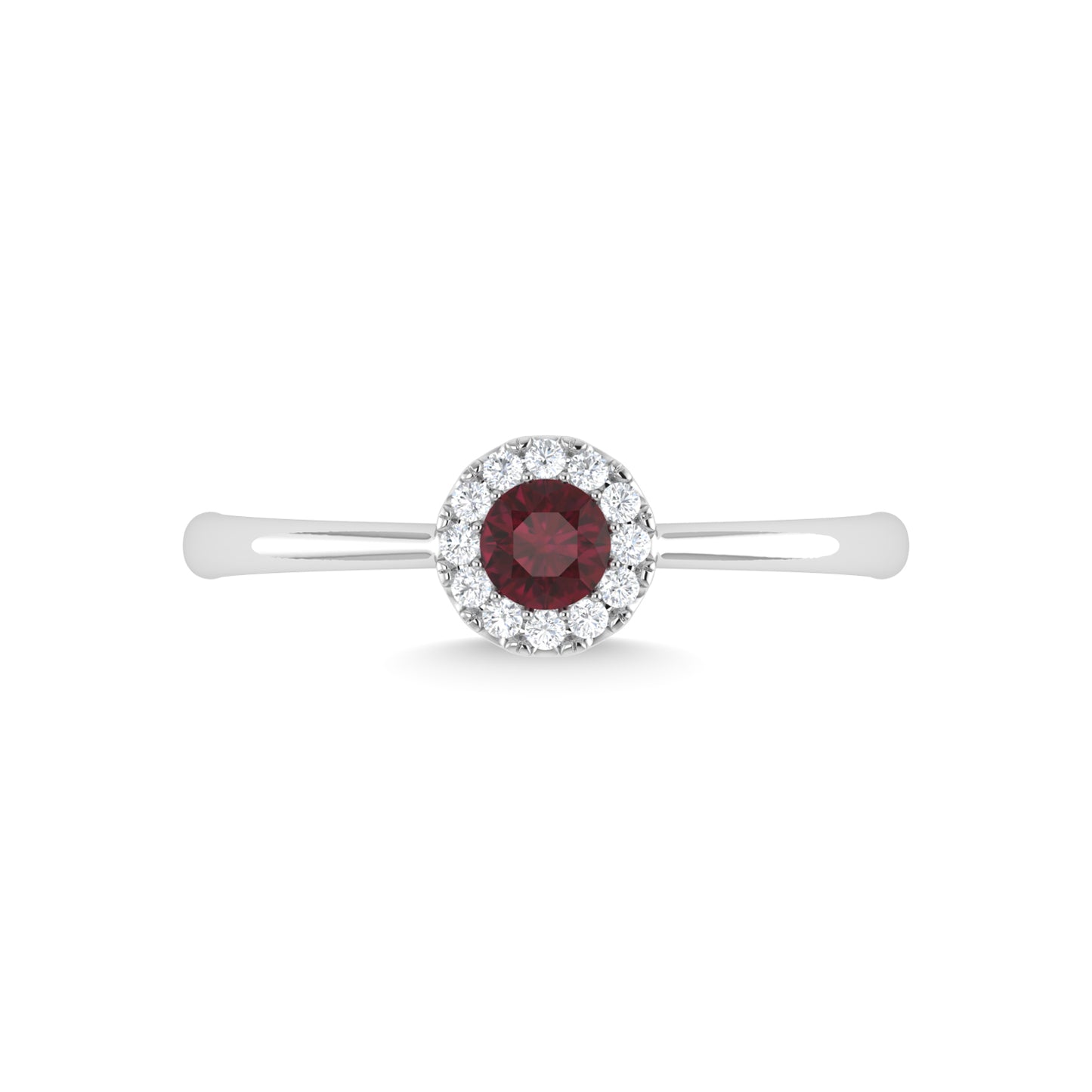 14K White Gold Ruby and Diamond 1/3 Ct.Tw. Fashion Ring