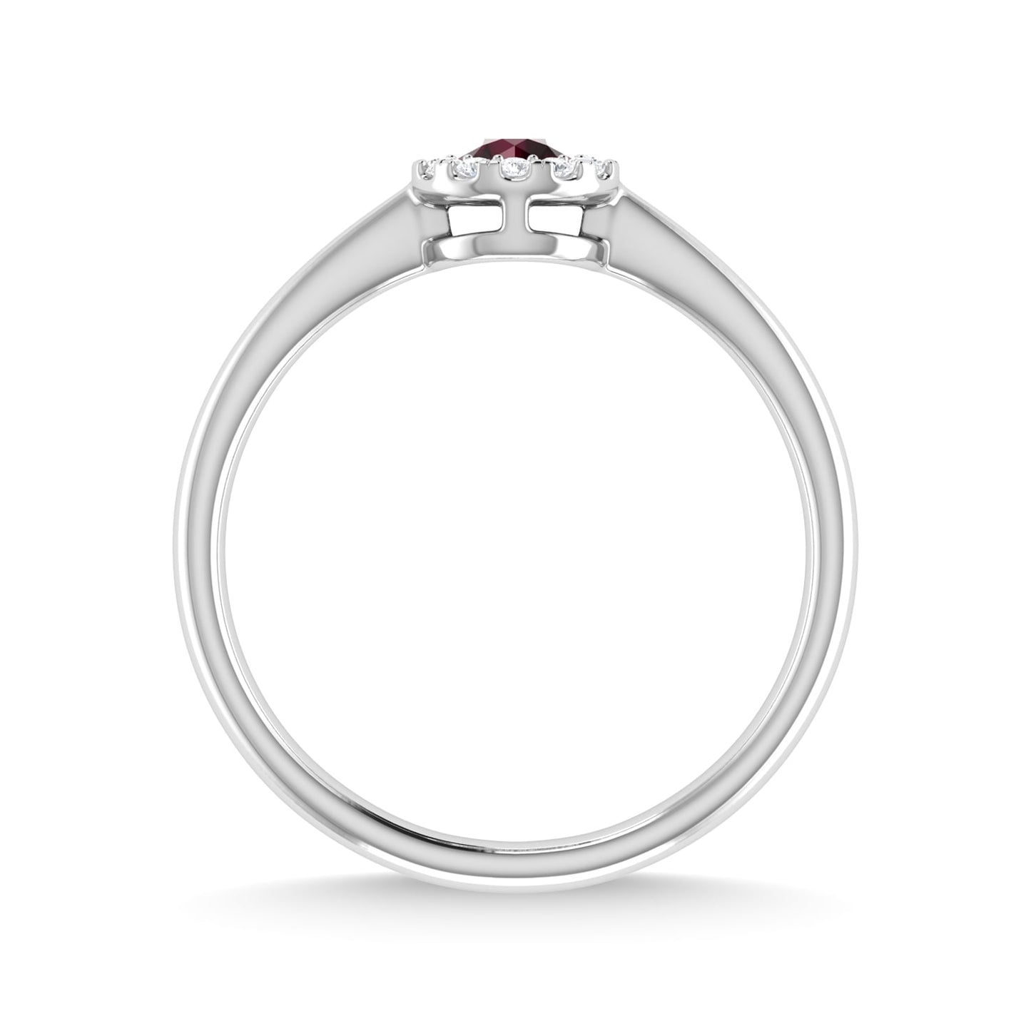 14K White Gold Ruby and Diamond 1/3 Ct.Tw. Fashion Ring
