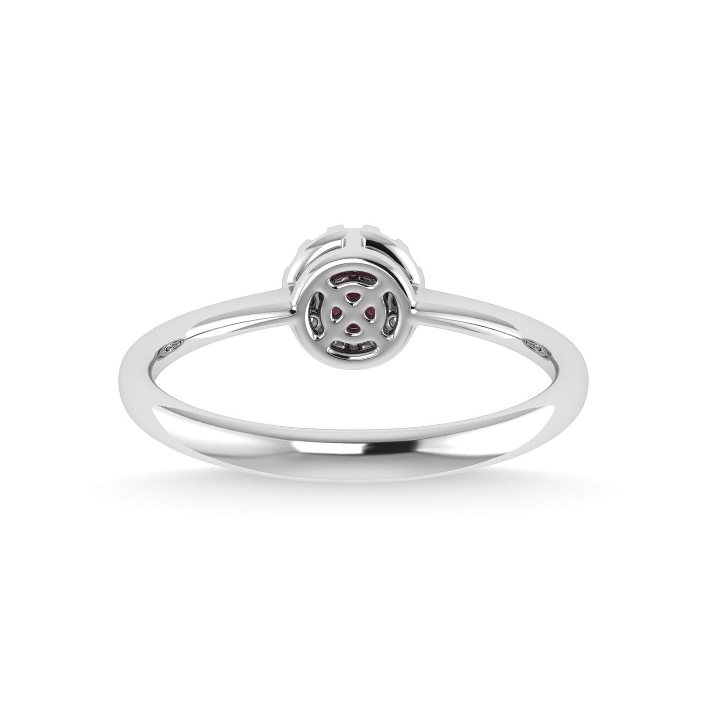 14K White Gold Ruby and Diamond 1/3 Ct.Tw. Fashion Ring