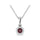 14K White Gold Ruby and Diamond 1/6 Ct.Tw. Fashion Pendant