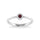 14K White Gold Ruby and Diamond 1/10 Ct.Tw. Fashion Ring