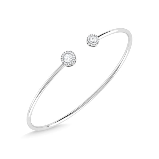 14K White Gold Diamond 1/2 Ct.Tw. Fashion Bangle