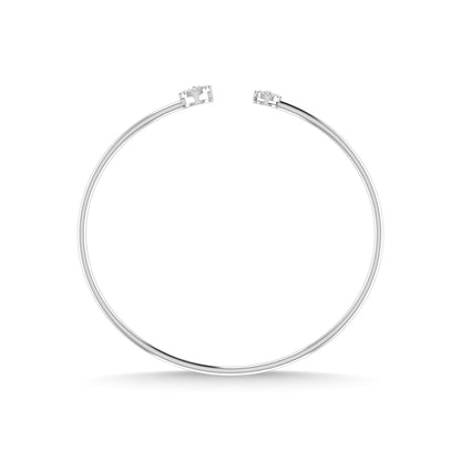 14K White Gold Diamond 1/2 Ct.Tw. Fashion Bangle