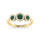 14K Yellow Gold Emerald and Diamond 5/8 Ct.Tw. Fashion Ring