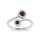 14K White Gold Ruby and Diamond 5/8 Ct.Tw. Fashion Ring