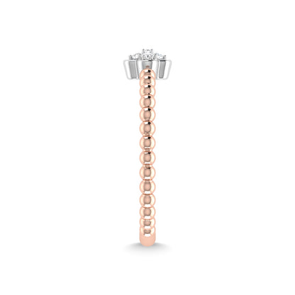 14K Rose Gold Diamond 1/20 Ct.Tw. Stackable Band