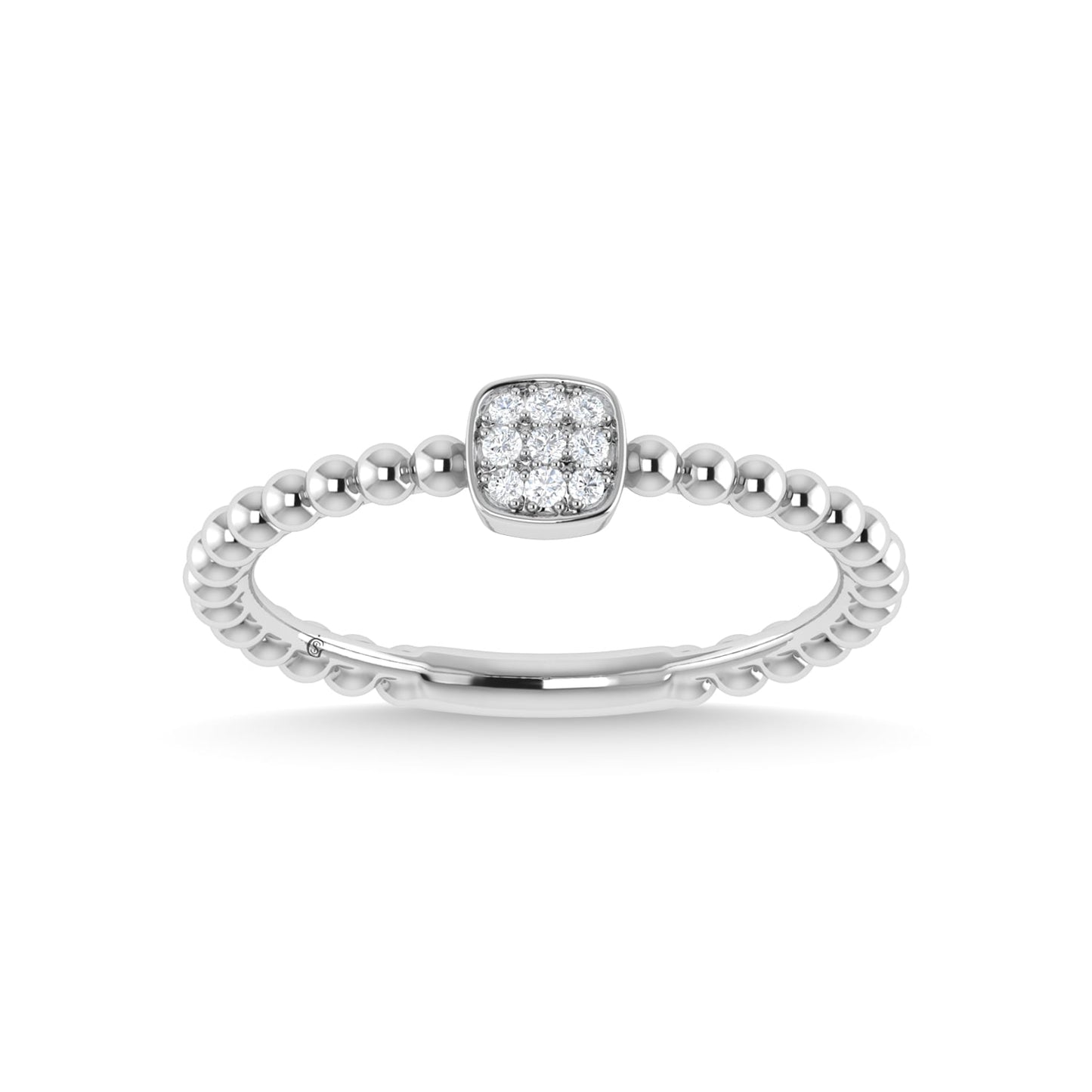 14K White Gold Diamond 1/20 Ct.Tw. Stackable Band